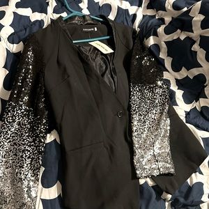 Sequined black blazer